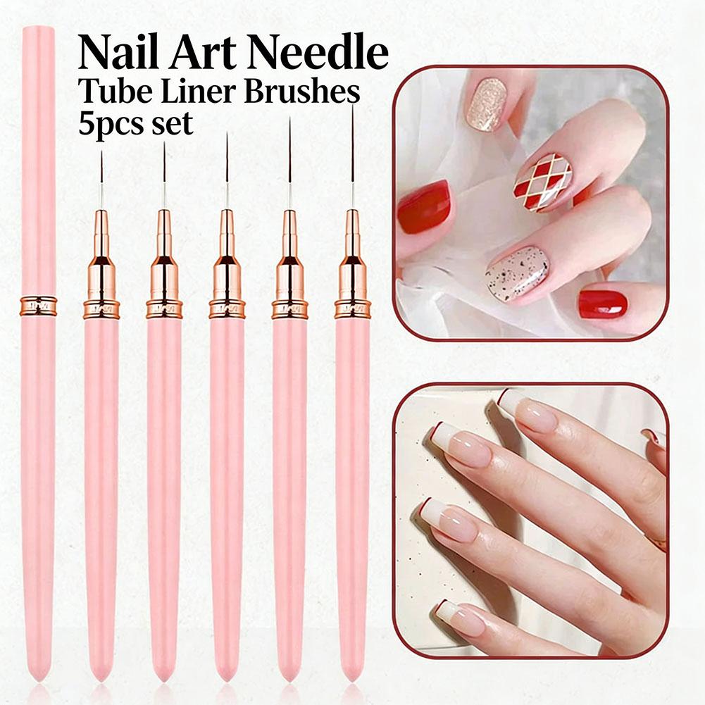 5PCS Nail Art Liner Brush Set  - Brush Bristle Set review and price