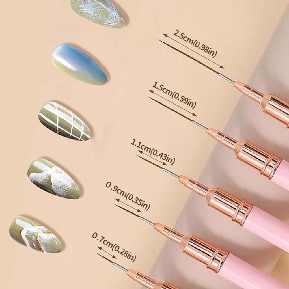5PCS Nail Art Liner Brush Set  - Brush Bristle Set review and price