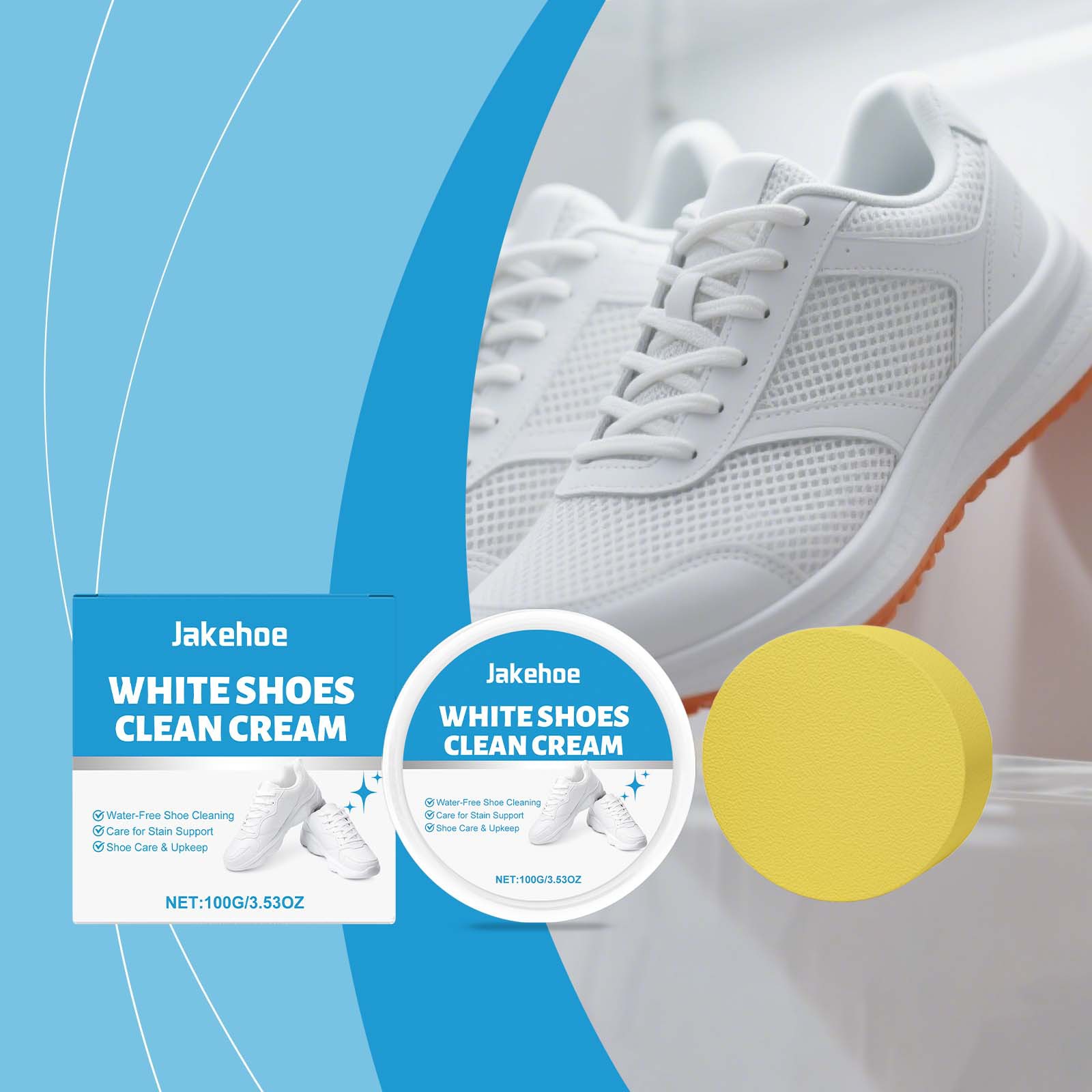 White Shoe Cleaner Cream Sneak - Sneaker Care Whitener review and price