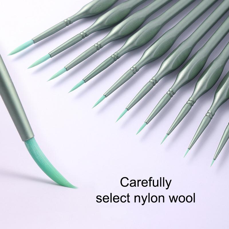 11Pcs Miniature Detail Paint B - Brush Bristle Set review and price