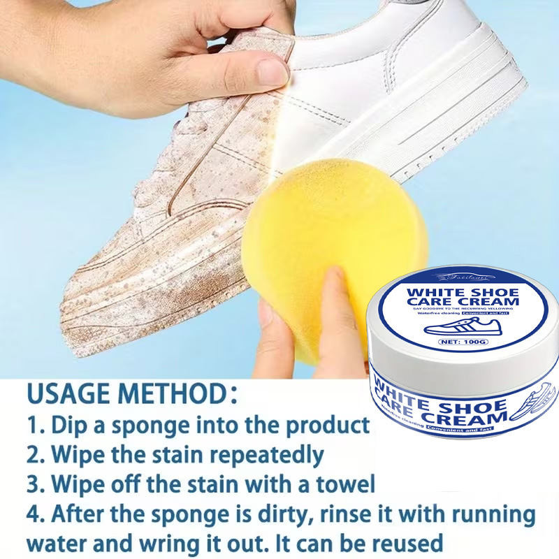 White Sneaker Care Cream with  - Sneaker Care Whitener review and price