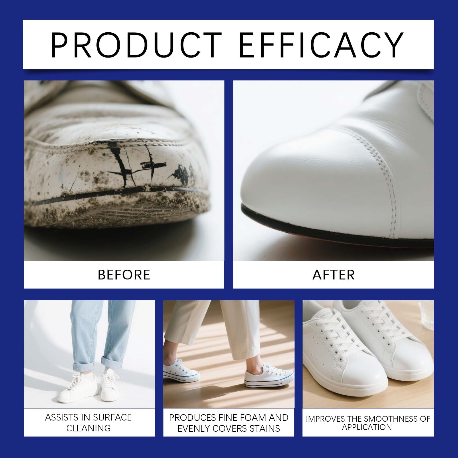 White Shoe Cleaner Foam Sneake - Sneaker Care Whitener review and price